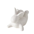 HILDY FIGŪRA-ZAĶIS H12.5CM 2 VEIDI, BALTS, KERAMIKA