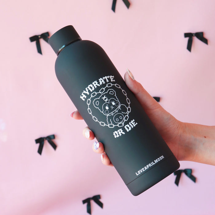 Hydrated or Die Bottle in Black