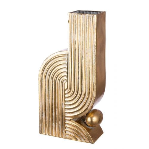INCA VĀZE H55CM, ZELTA KR., METĀLS