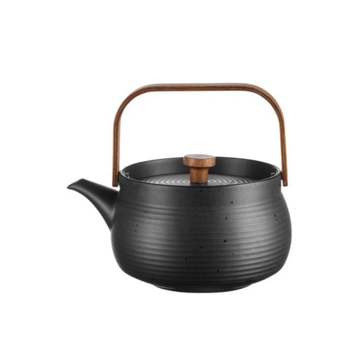JAPANDI TĒJKANNA 600ML/H15.6CM, MELNA, PORCELĀNS