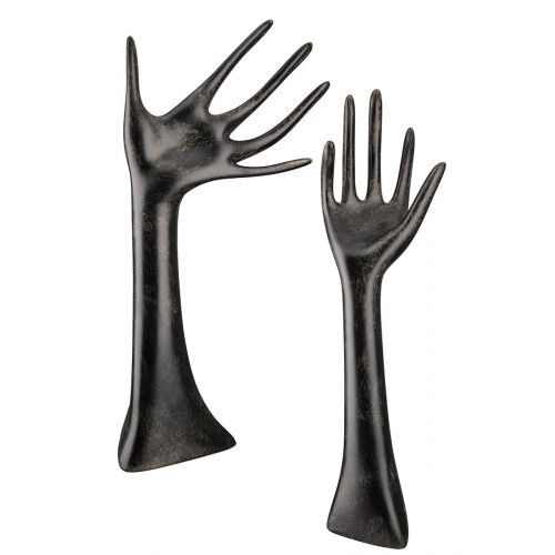JEWELRY HAND STATĪVS BIŽUTĒRIJAI H31CM 2 VEIDI, MELNAS, POLIREZĪNS
