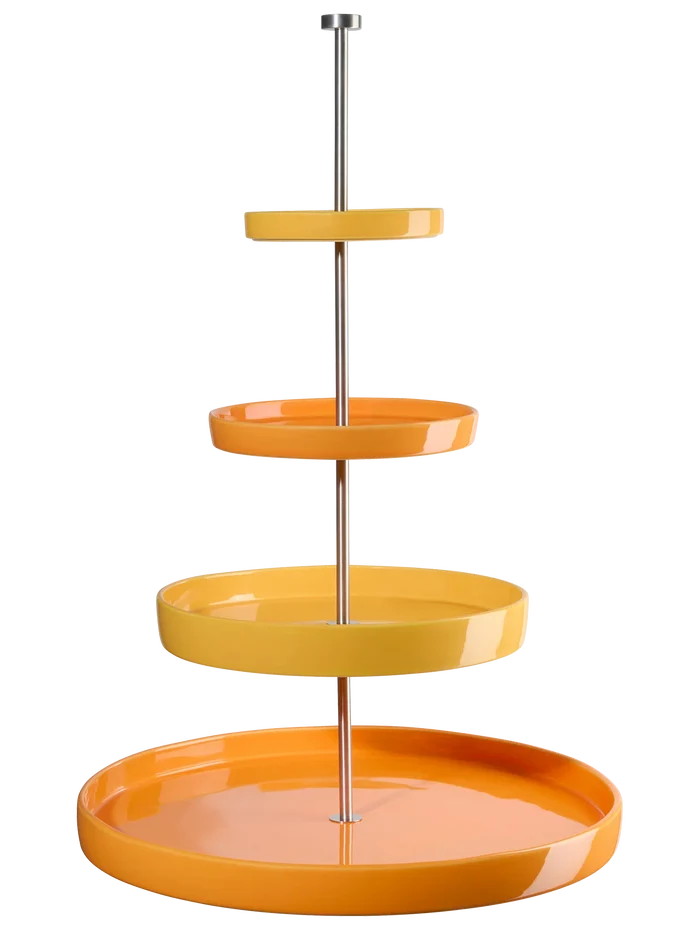 JOY ETAŽIERIS, 4-STĀVĪGS, ORANŽS, D. 41/ 28/ 20/ 14,5 CM, H. 61 CM