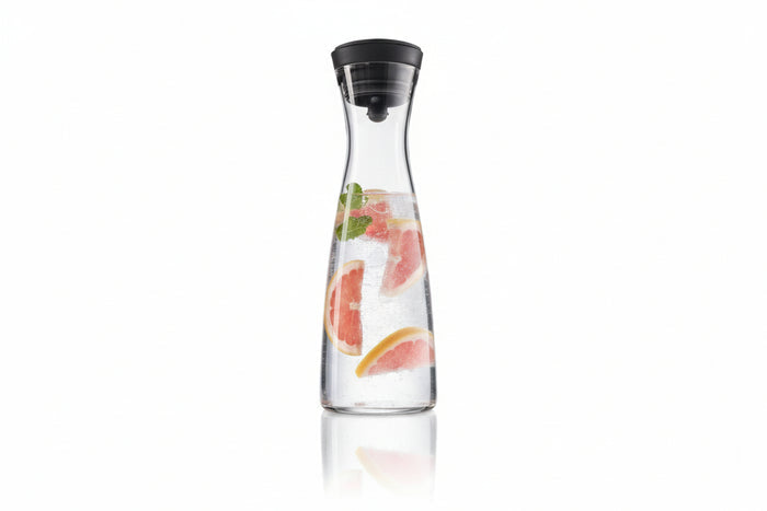 KARAFE 1L, AR VĀKU, MELNA