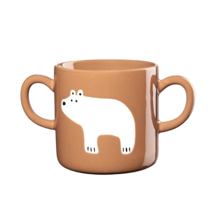 KIDS BEAR KRŪZE 250ML, AR DIVĀM OSIŅĀM, BRŪNA, PORCELĀNS
