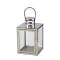 KIRUNA LATERNA AR ROKTURI H24CM, 14X14CM, SUDRABA KR., DZELZS PULVERA PĀRKLĀJUMS (2049901)