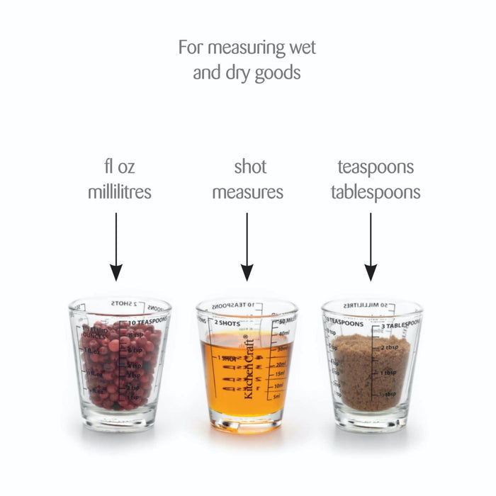 KITCHENCRAFT MINI MĒRGLĀZE 50ML, STIKLS