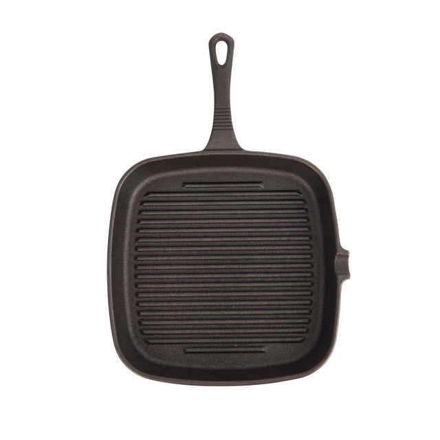 KITCHENCRAFT PANNA 23CM, KVADRĀTAINA, MELNA, ČUGUNS