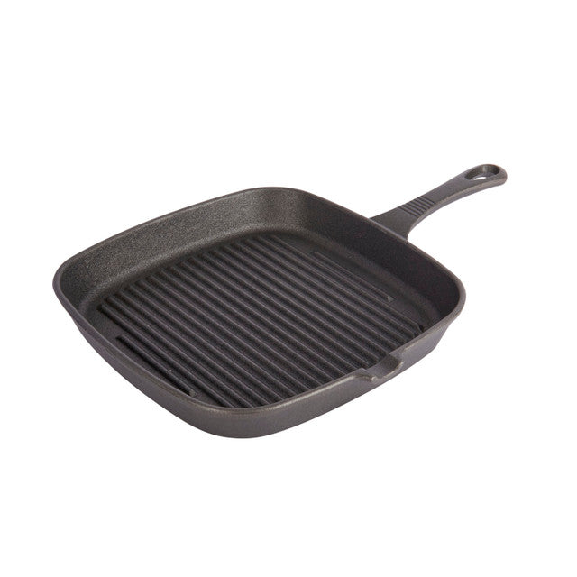 KITCHENCRAFT PANNA 23CM, KVADRĀTAINA, MELNA, ČUGUNS