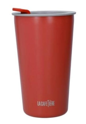 LA CAFETIÈRE PAVIA DW DUBULTSIENU KRŪZE 400ML, SARKANA, N/T