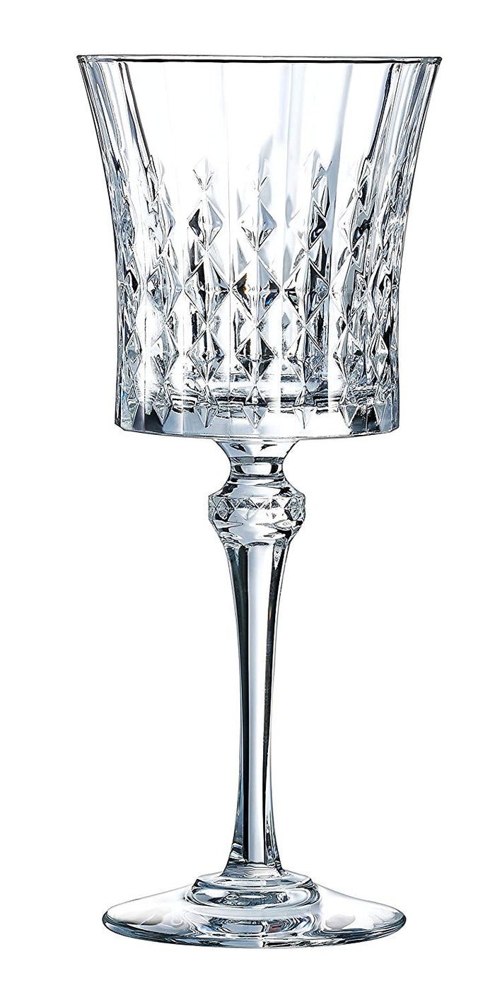 LADY DIAMOND VĪNA GLĀZES 270ML 6GAB, KRISTALĪNA