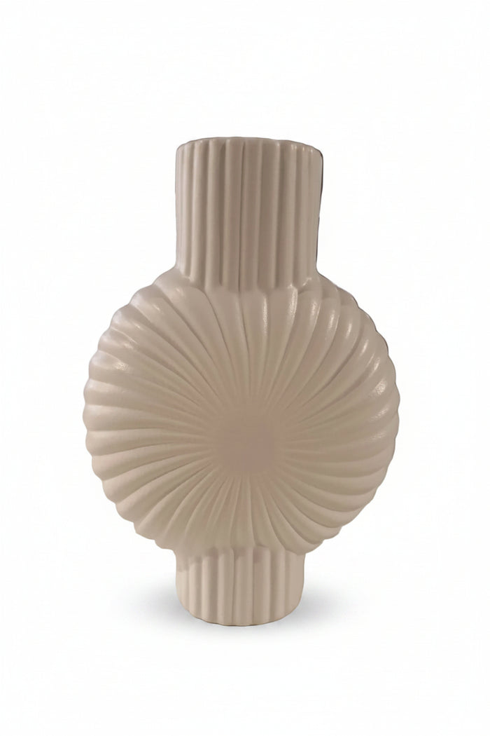 LAMBERT VĀZE H28CM, BALTA, MATĒTA, KERAMIKA