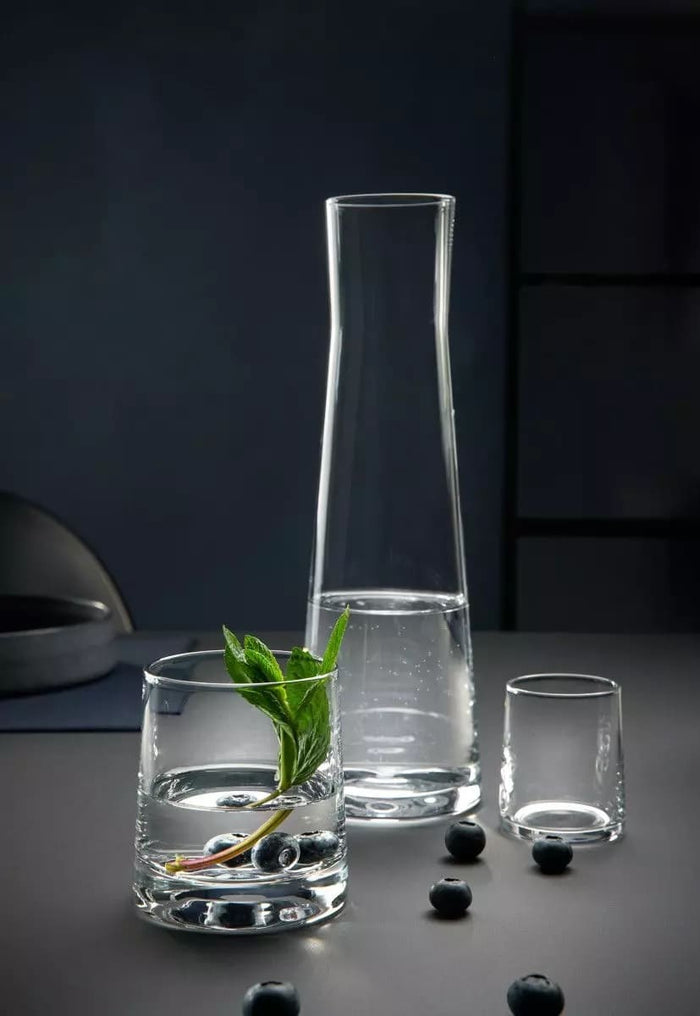 LINA KARAFE 700ML, H30CM, AR VĀKU, PELĒKS, LAKOTS STIKLS
