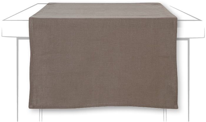 LINEN UNI GALDA CELIŅŠ 45x150CM, BRŪNS, LINS