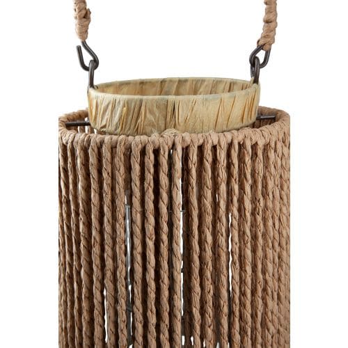 LODRET SVEČTURIS-LATERNA H24CM, BRŪNS, METĀLS/PAPĪRS
