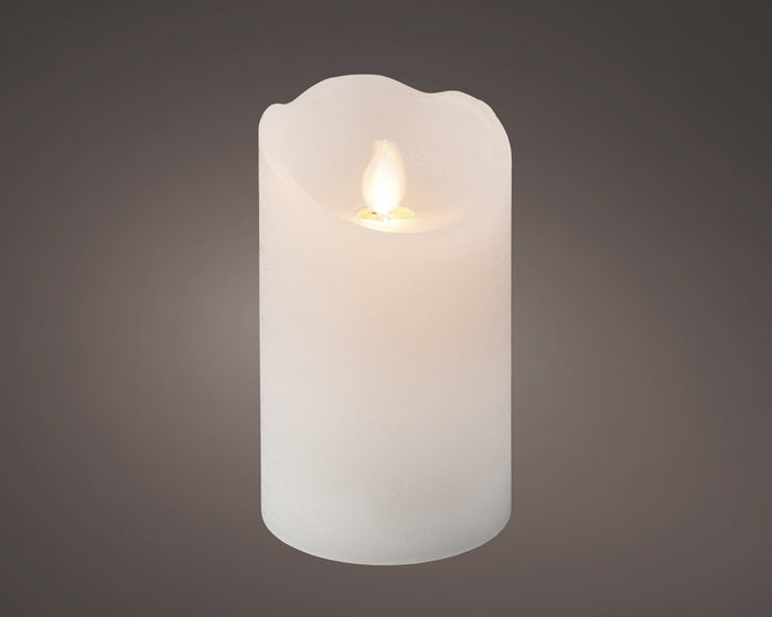LUMINEO LED SVECĪTE 7.5X12.5CM, 2xAA BAT. -400h, BALTA, PLASTMASA