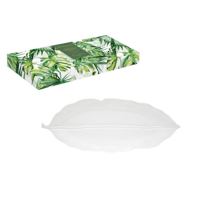 MADAGASCAR SERVĒJAMAIS TRAUKS LAPA 39X16CM BALTS