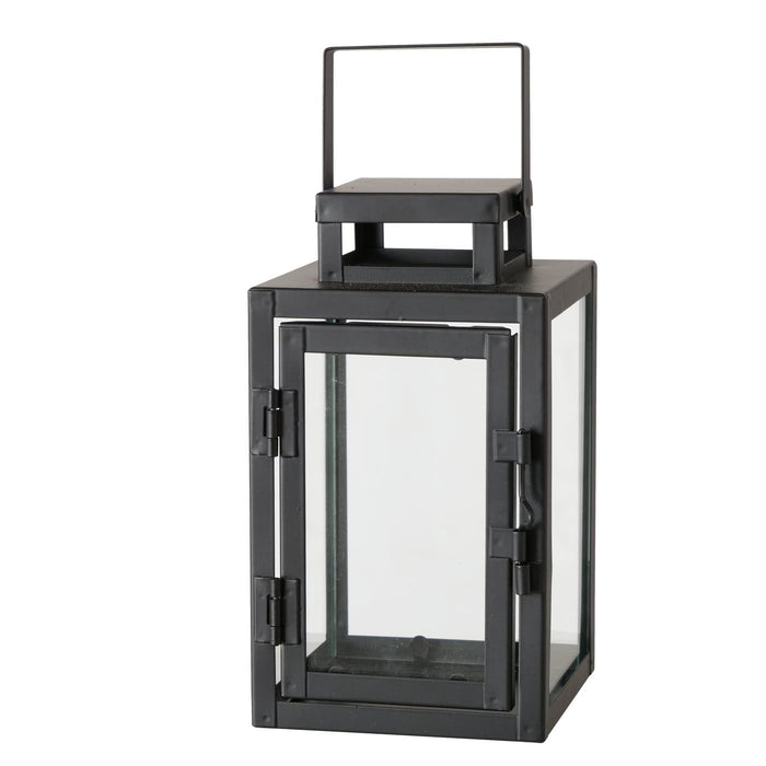 MALMA SVEČTURIS LATERNA H15CM, MELNS, METĀLS/STIKLS