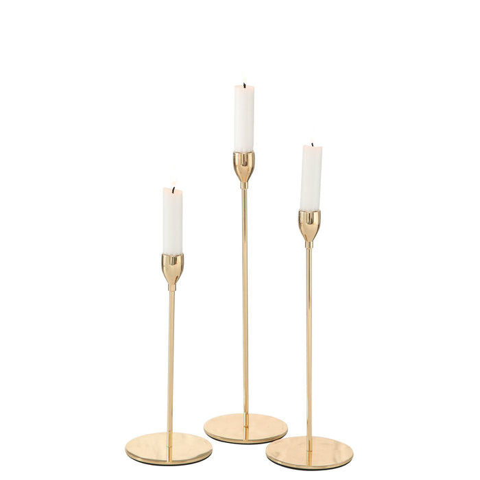 MALTE SVEČTURIS UZ KĀJAS H28CM ZELTA KRĀSĀ, METĀLS (1001291)