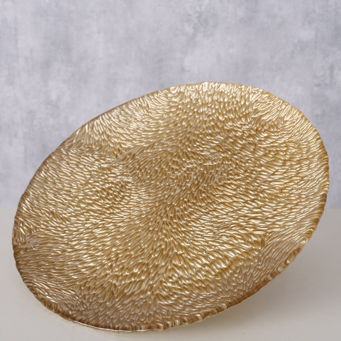 MARONI DEKORATĪVS ŠĶĪVIS D21CM, ZELTA KR., STIKLS