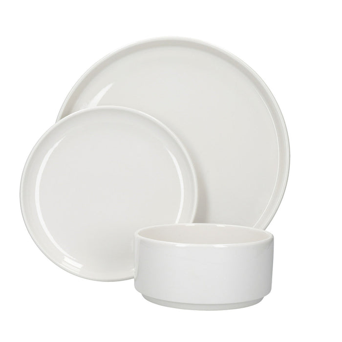 MIKASA CAMBERLIE PUSDIENU SERVĪZE 12PR, BALTA, PORCELĀNS