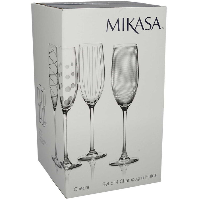 MIKASA CHEERS FLUTE ŠAMPANIEŠA GLĀZES 250ML K4