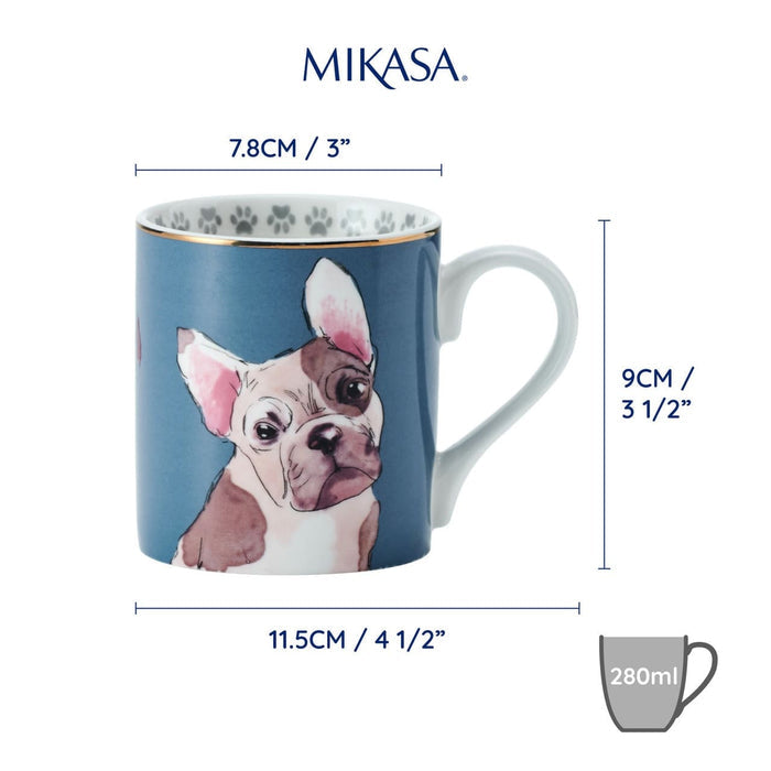 MIKASA FRENCH BULLDOG KRŪZE 280ML, PORCELĀNS