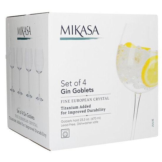 MIKASA JULIE KOKTEIĻU GLĀZES 665ML 4GAB, KRISTĀLS