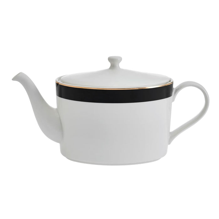 MIKASA LUXE DECO TĒJKANNA 1.1L, BALTS/MELNS, PORCELĀNS