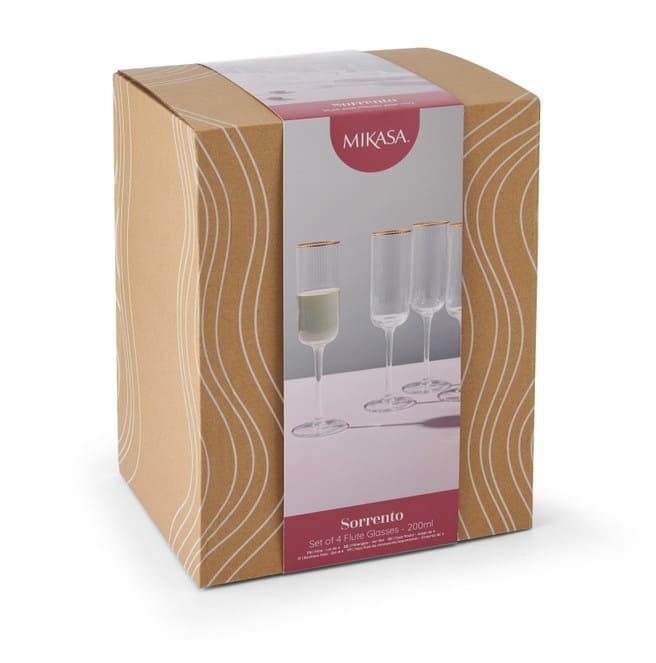 MIKASA SORRENTO ŠAMPANIEŠA GLĀZES 200ML, K4, KRISTALINS