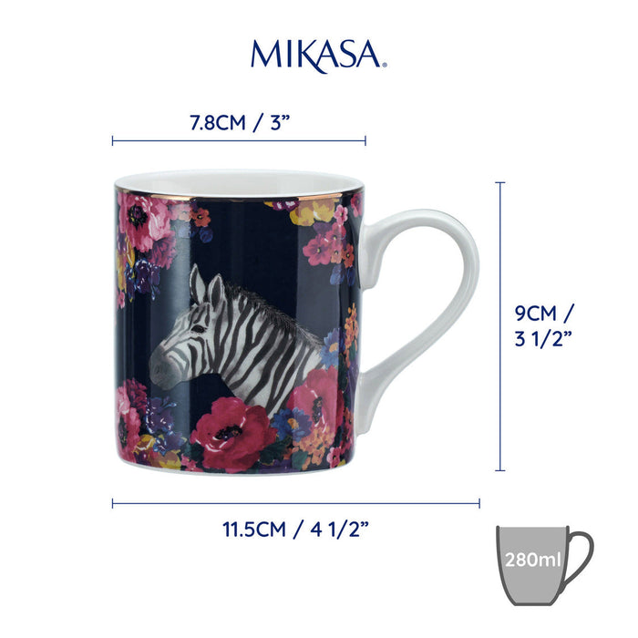 MIKASA WILD AT HEART ZEBRA KRŪZE 280ML, PORCELĀNS