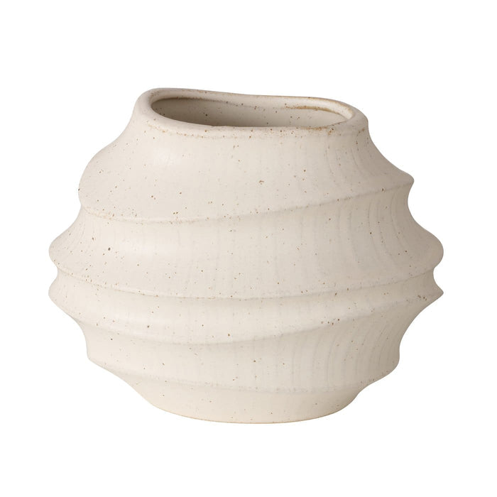 NYLAN VĀZE H12CM 3 VEIDI, BRŪNA/BĒŠA/BALTA, KERAMIKA