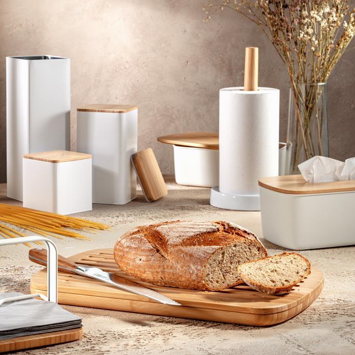 ONLINE UZGLABĀŠANAS TRAUKS H18CM, BALTS, BAMBUSS/METĀLS