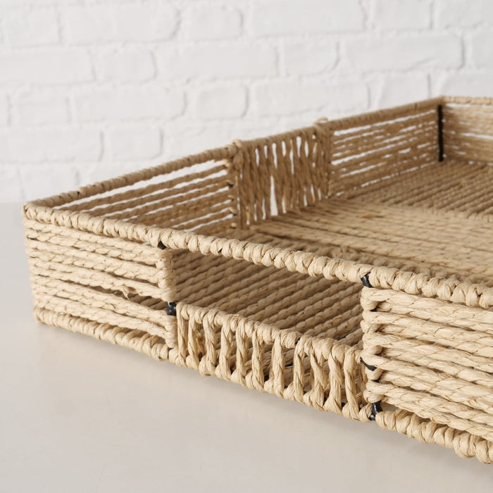 PAGERA PAPLĀTE 30.5X41.5X6.3CM, METĀLS/PAPĪRA VIRVE