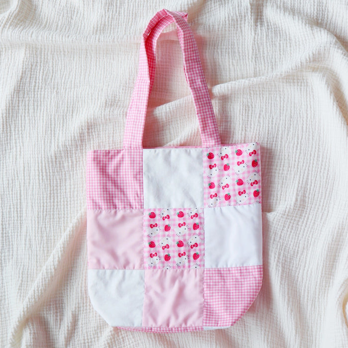 Pink Patch Quilted Tote Bag