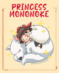 Princess Wolf Cuddle Sticker