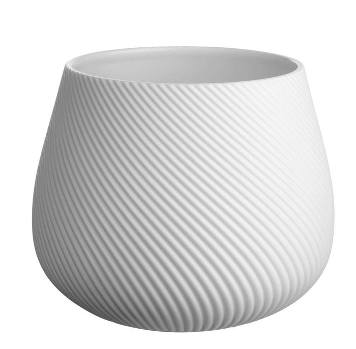 RICA VĀZE H16CM, D19.7CM, BALTA, PORCELĀNS