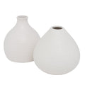 SALINA VĀZE H16CM, D15CM, 2 VEIDI, BALTA, MATĒTA, KERAMIKA