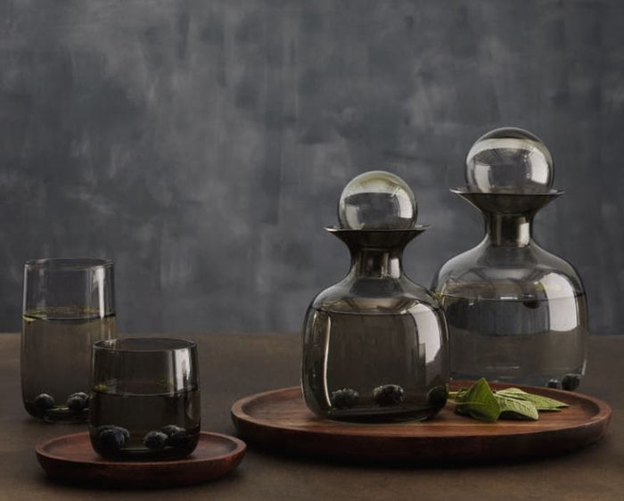 SARABI GREY KARAFE 75CL, STIKLS