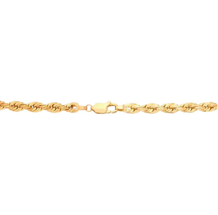 Solid Gold Rope Chain Necklace