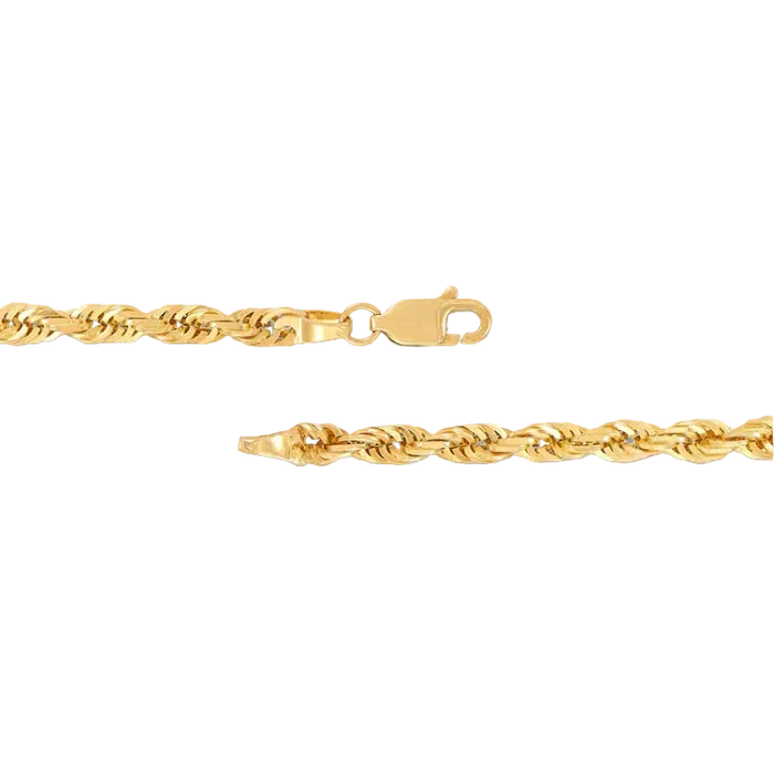 Solid Gold Rope Chain Necklace