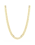 Solid Two-Color Cuban Curb Link Necklace