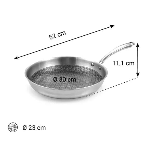 STEELCRAFT PANNA 30 CM, AR NEPIED.KL., NER.TĒR., INDUKCIJAI