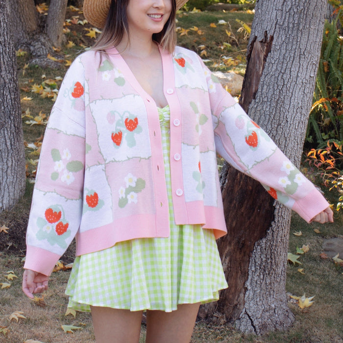 Strawberry Patch Cardigan ♡