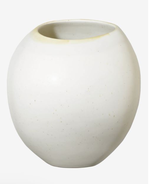 SWING VĀZE H24.6CM, 25.5X23.5CM, PIENA BALTA, KERAMIKA
