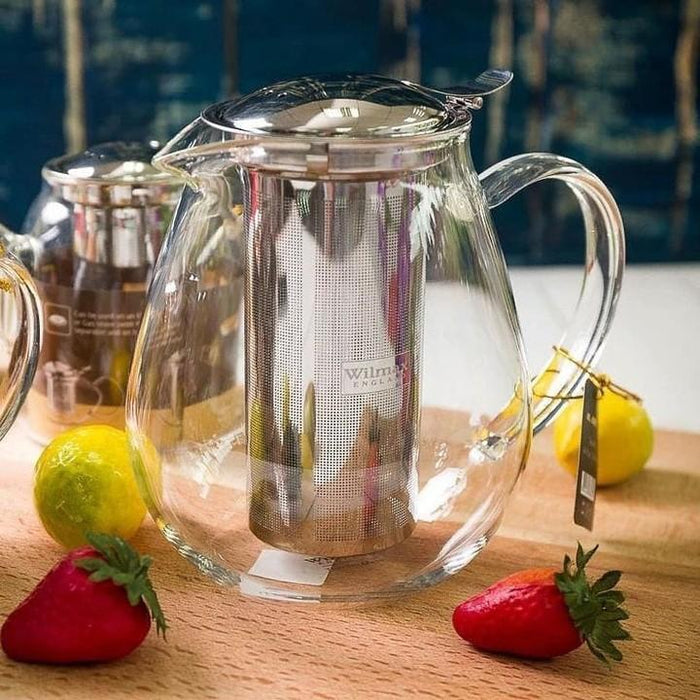 TĒJKANNA 1300ML AR METĀLA SIETIŅU, STIKLS, N/T
