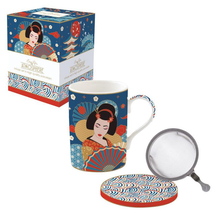 TOKYO KRŪZE 350ML AR SIETIŅU UN VĀCIŅU, PORCELĀNS, DĀVANU KASTĒ