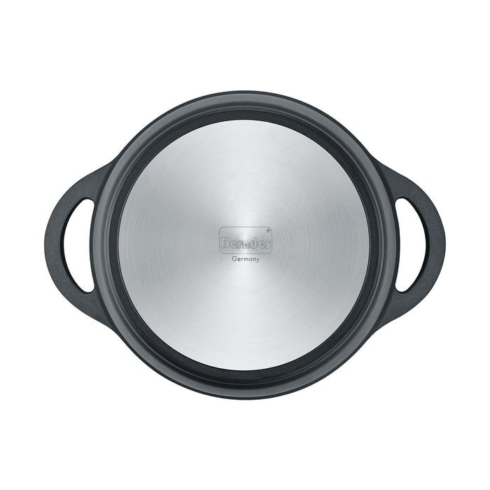 VIENNA KATLS 20CM, AR VĀKU, MELNS, LIETS ALUMĪNIJS, INDUKCIJAI